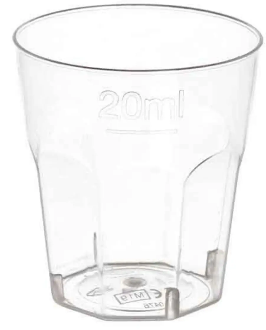 BICCHIERI  PS T 20ML DEGUSTAZIONE CM Ø3,7 x h4,2 PZ50 x 20 CONF